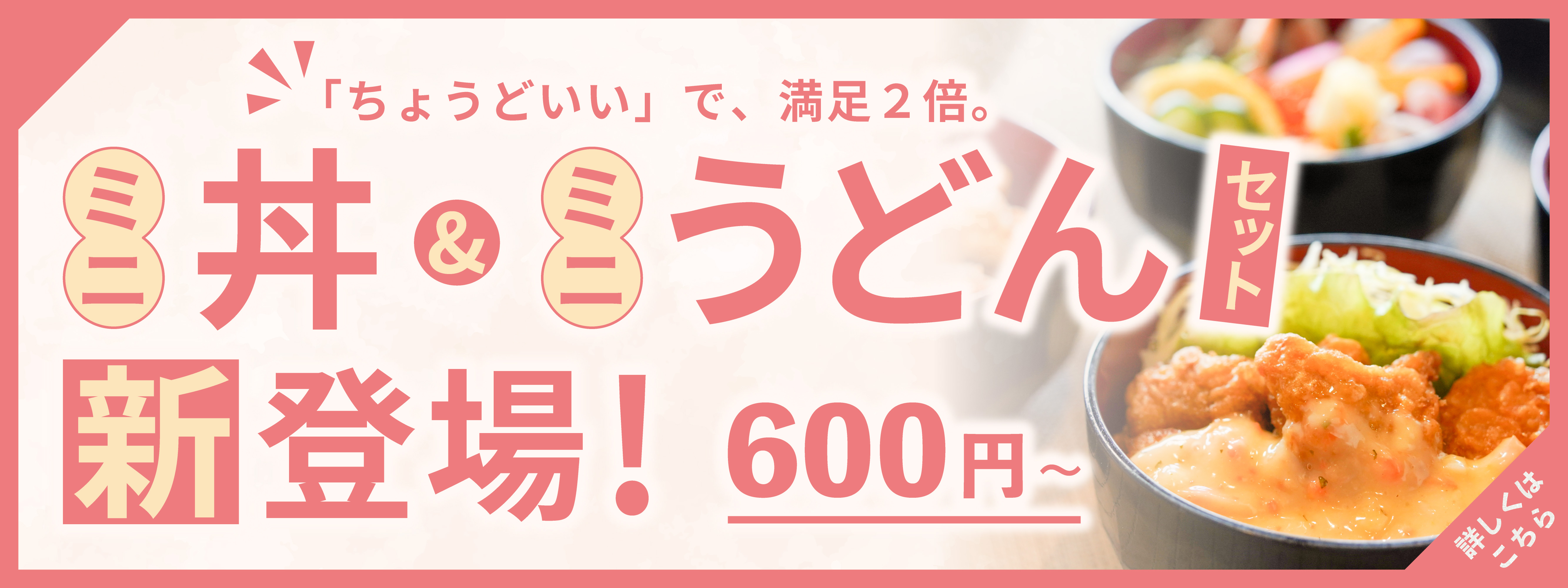 ミニ丼ミニうどんメニュー