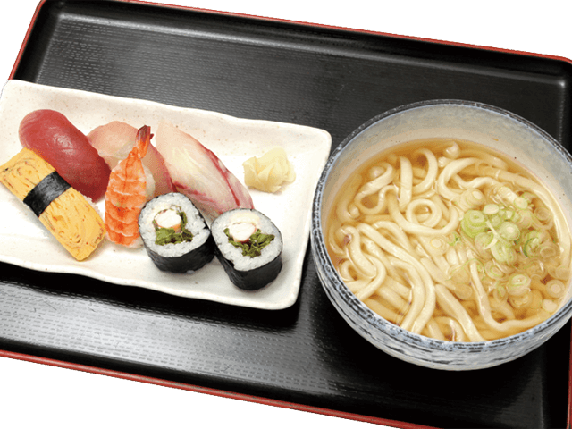 握り寿司レタス巻きうどんセット