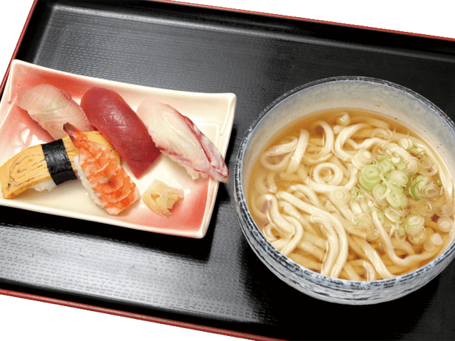 握り寿司うどんセット