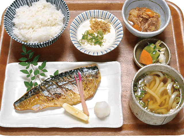 日替わり貝汁焼き魚定食 お食事処ながとも